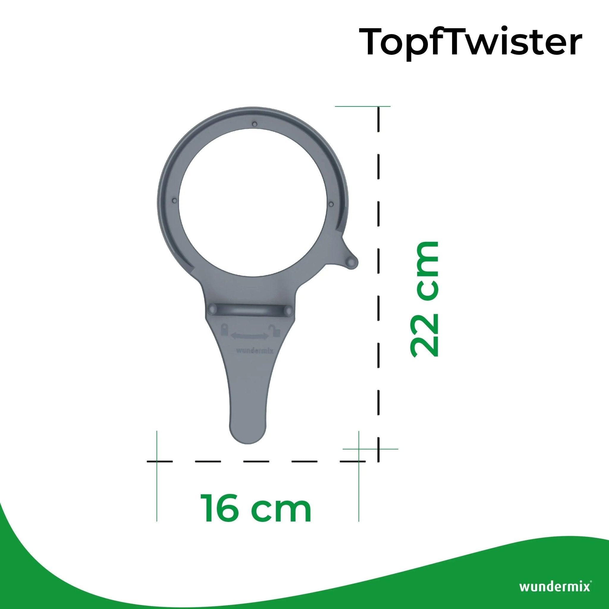 TopfTwister® | Öffnungshilfe für den Mixtopfboden | Bodendreher für Thermomix TM6, TM5, TM31 - Wundermix GmbH