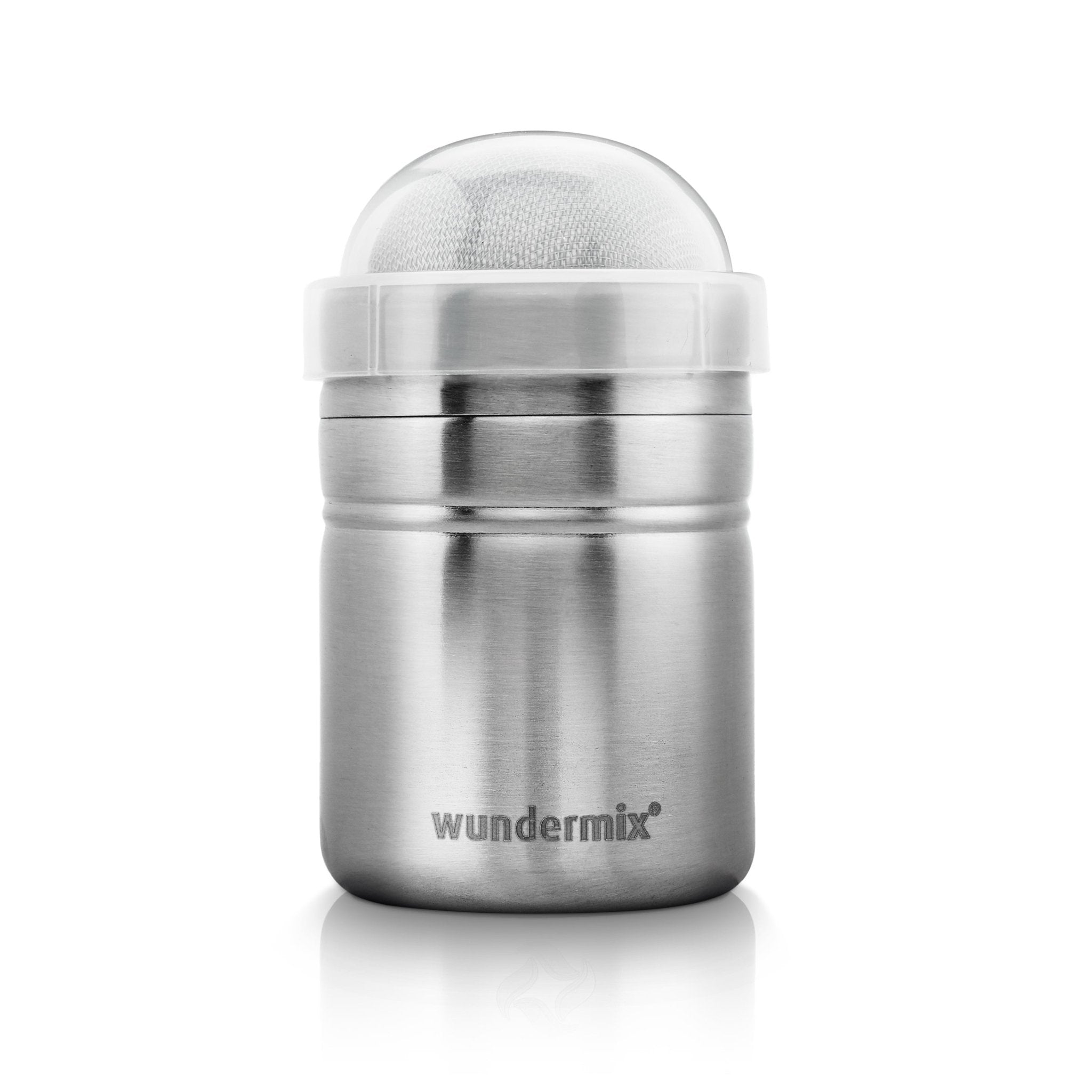 StreuPro | Edelstahl - Streuer für Mehl, Puderzucker, Kakaopulver, Zimtzucker - Wundermix GmbH
