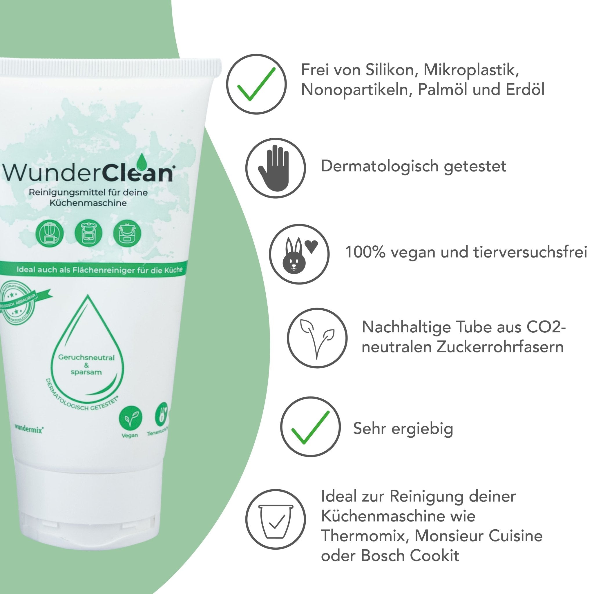 WunderClean Reiniger | Ökologisches Reinigungsmittel in der Tube | 150g - Wundermix GmbH