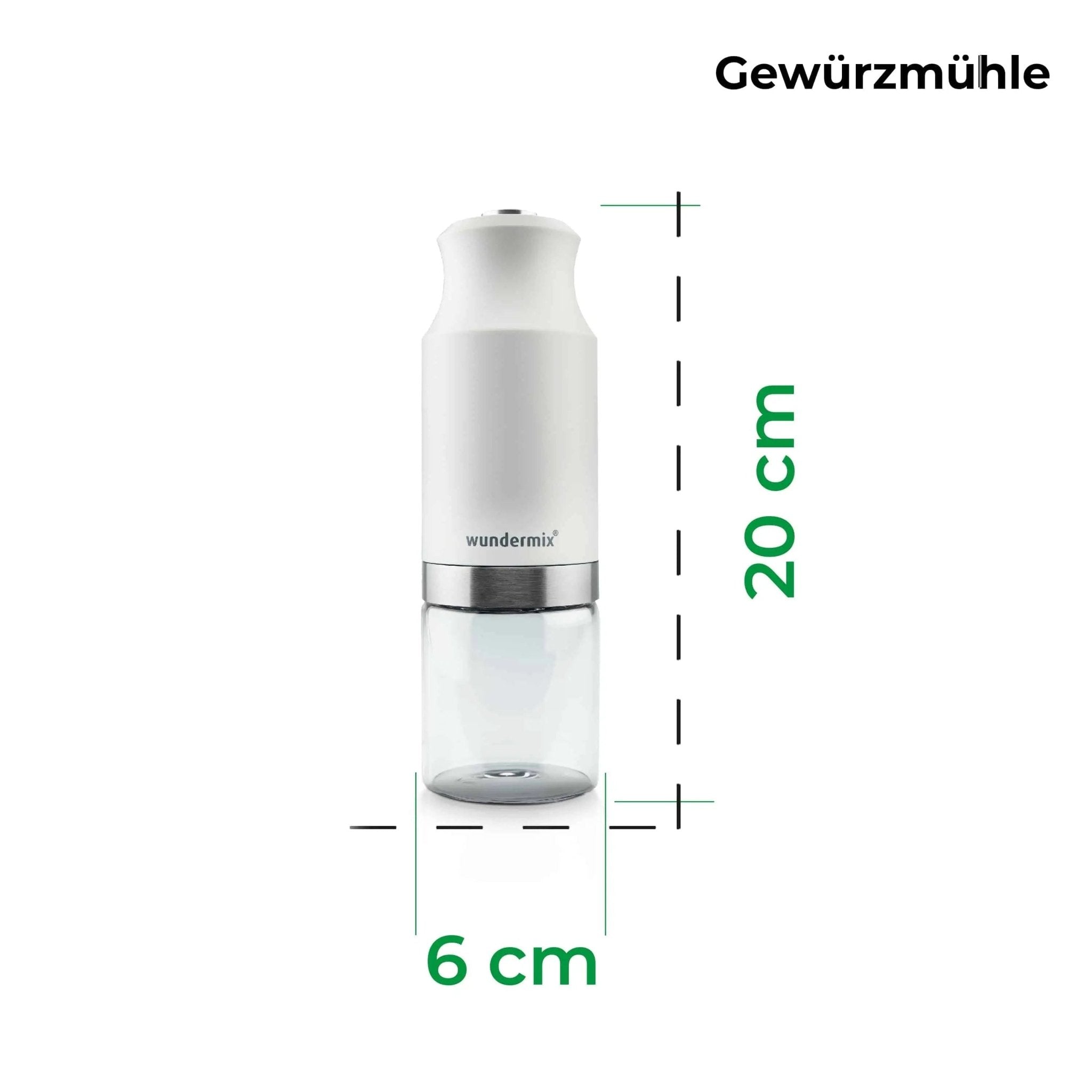 Elektrische Salz - oder Pfeffermühle mit Keramik - Mahlwerk - Wundermix GmbH