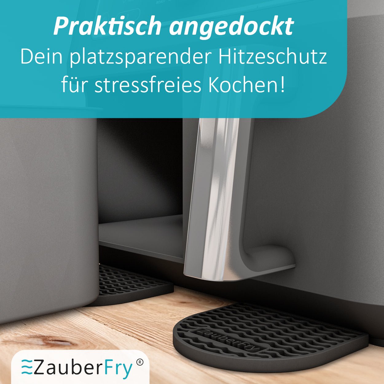 ZauberFry | Silikon Untersetzer für Ninja AF300EU, AF400EU, AF451EU, AF500DE und SL400EU (2er - Set) - Wundermix GmbH