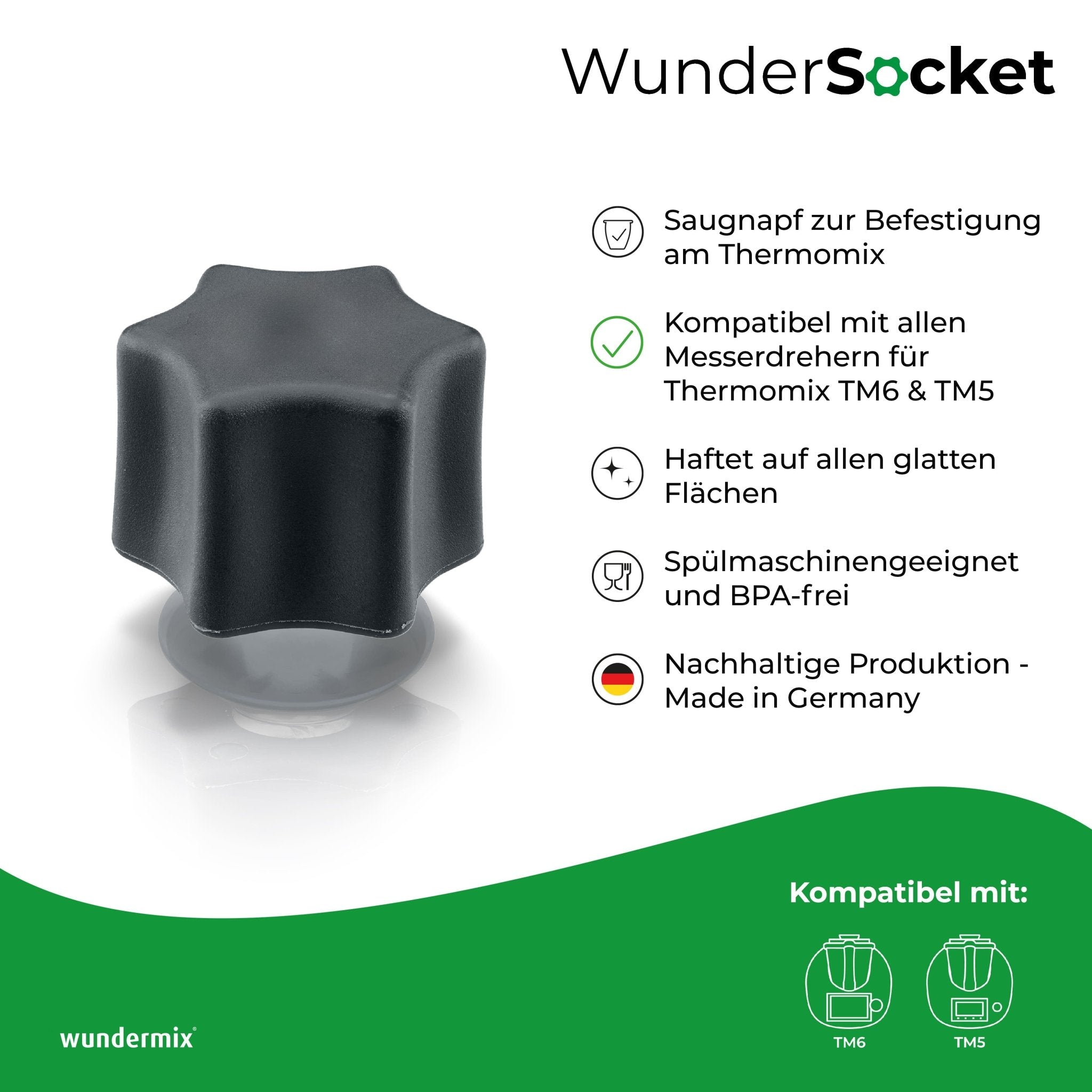WunderSocket® | Teiglöser - Halterung für Thermomix TM6, TM5 - Wundermix GmbH