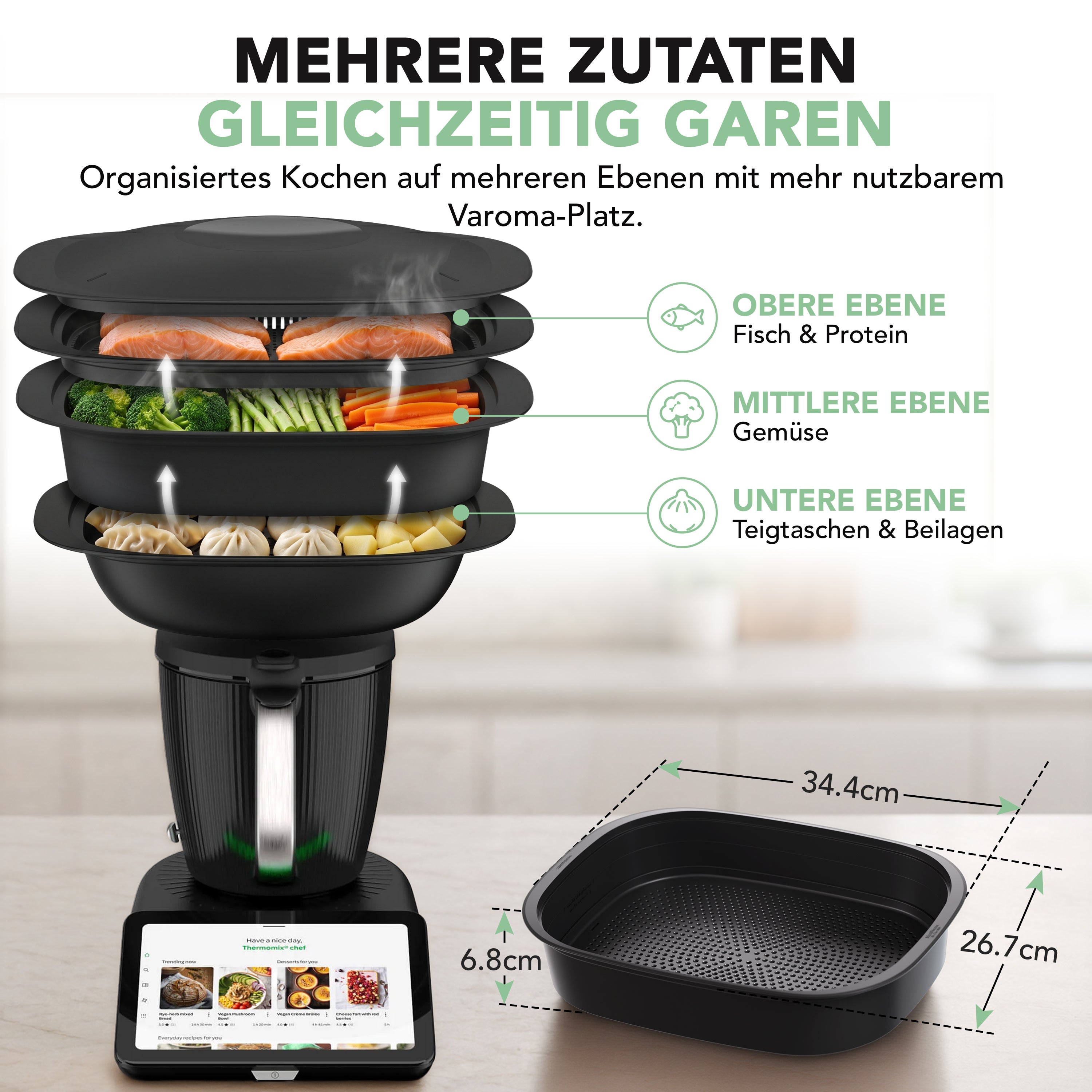 MaxiSteam® | Varoma Extension with Insert Tray for Thermomix TM7