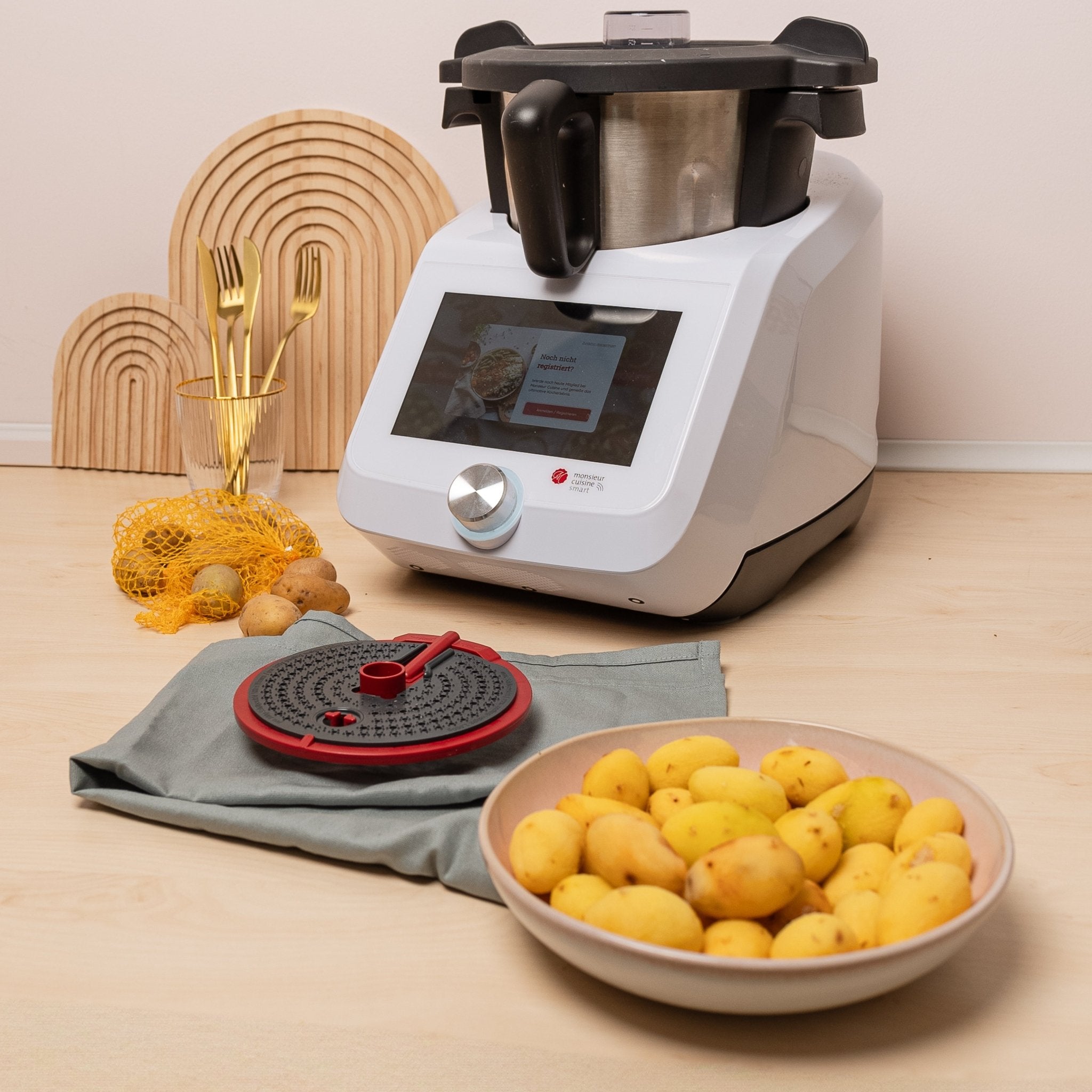 WunderPeeler® (mit Träger) | Kartoffelschäler - Aufsatz für Monsieur Cuisine - Wundermix GmbH