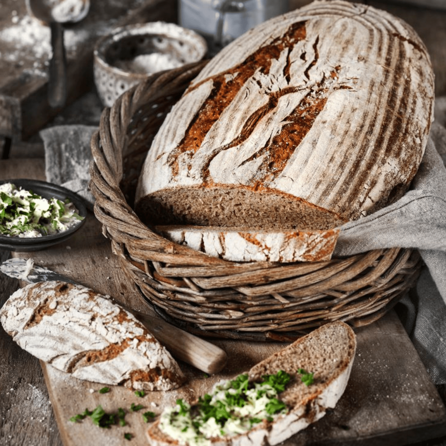 Gärkörbchen aus Peddigrohr | oval Ø 31 cm - Wundermix GmbH